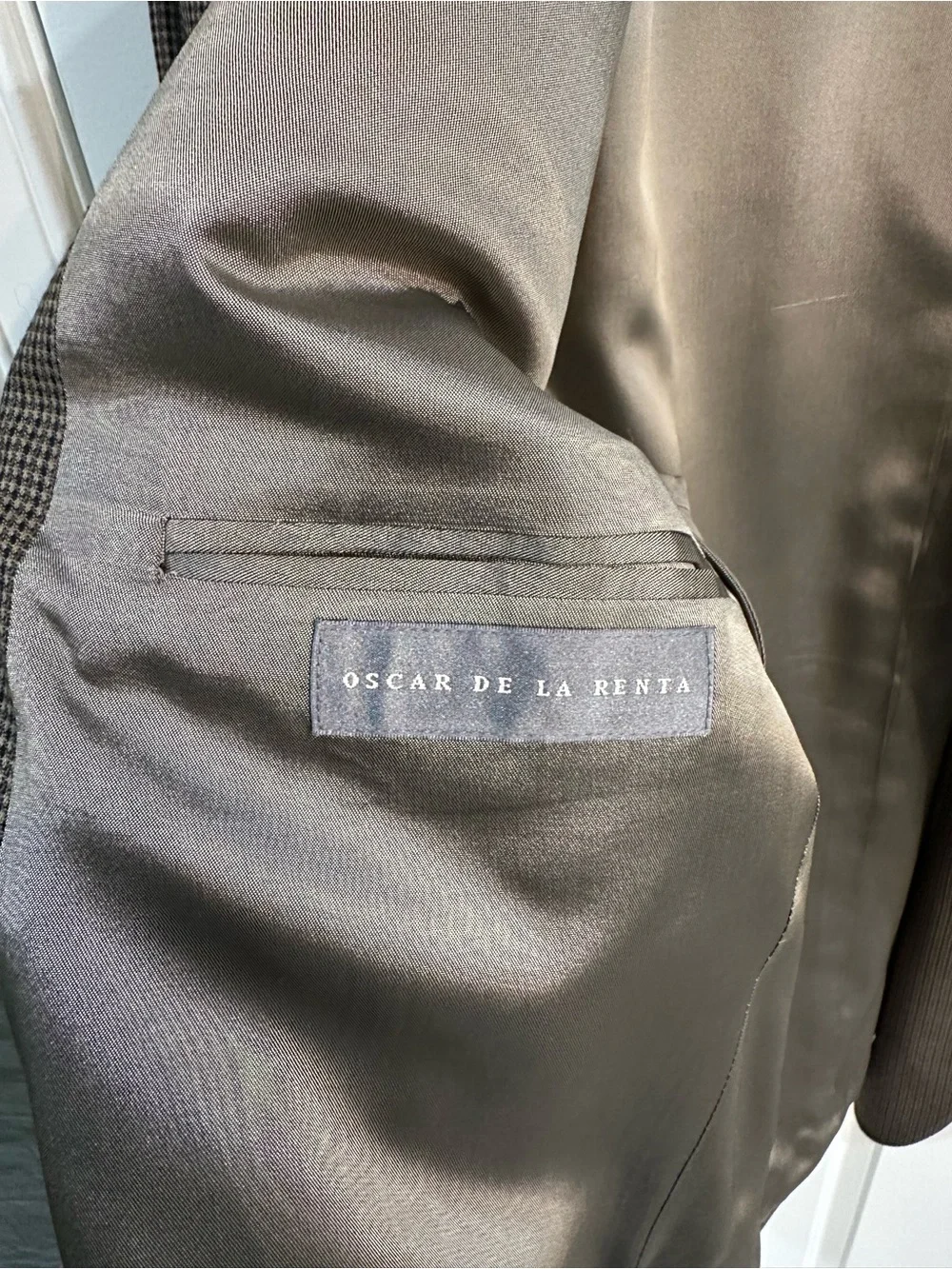 Oscar de la Renta Brown Checked Sport Coat